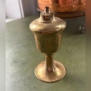 Vintage Brass Covered Goblet - Gold Toned Decorative Cup